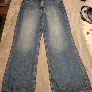 Aeropostale Faded Blue Wide-Leg Jeans